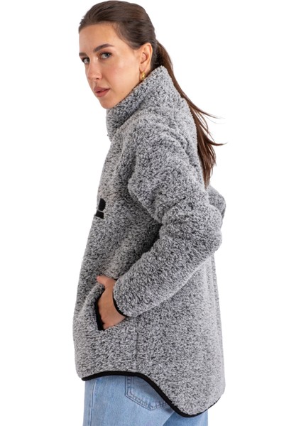 Boydan Fermuarlı Teddy Peluş Mont Kadın - C508 modelleri