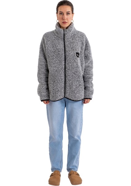 Boydan Fermuarlı Teddy Peluş Mont Kadın - C508 fırsatları