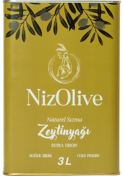 Memecik Naturel Sızma Soğuk Sıkım Zeytin Yağı 3 Lt