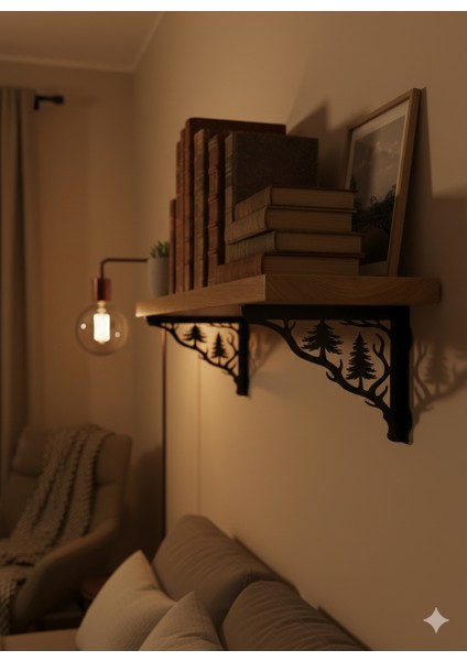 Çamdesenli Rafaltı Raf Tutucu 1 Takım (2 Adet)