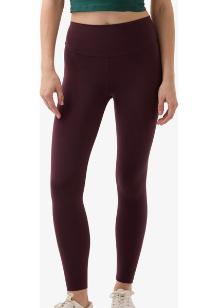 Kadın Toparlayıcı Spor Tayt 70595 - Bordo