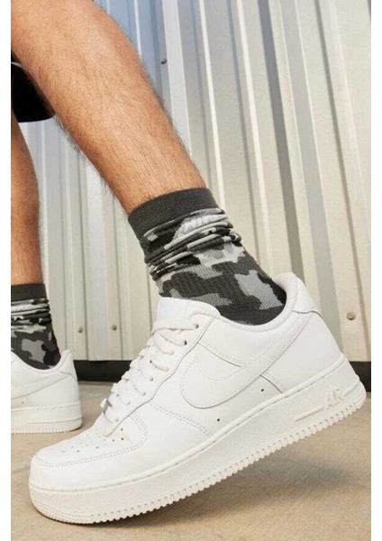 Air Force 1 '07 Af1 Leather Mens Sneaker Hakiki Deri Günlük Spor Ayakkabı Beyaz