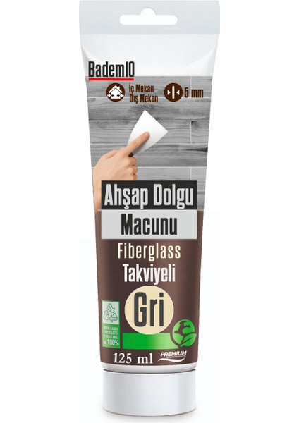 Ahşap Parke Tamir Macunu Gri Mobilya Masa Dolgu Çatlak Çizik Giderici 125 ml Kullanım Hazır indirimleri