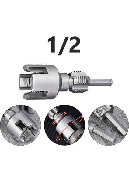 -1/2 Iç Dış Plastik Boru Diş Açma Seti 1/2 Inç Borularla Uyumlu Musluk Borusuna Uyumlu