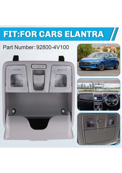 92800-4V100 Ön Harita Lambası Cam Kutu ile Okuma Işığı Md Sunroof Anahtar Okuma Hyundai Elantra Için Hafif Gözlükler Kılıf (Yurt Dışından) fırsatları