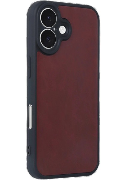 iPhone 16 Kılıf Aras Deri Kapak - Bordo fiyatları