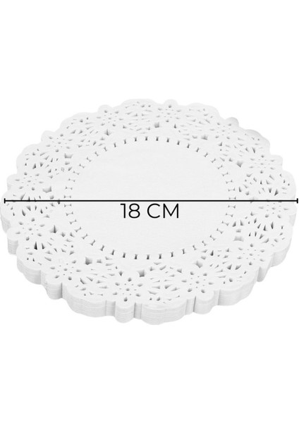 Servis Sunum Dantel Kağıt 18 cm – 100’LÜ | Pasta, Tatlı, Çay Sunumu ve Paketleme Için fiyatları