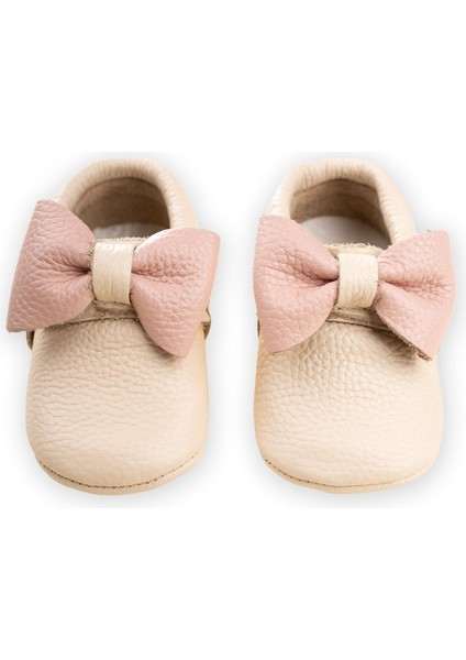 Deri Bebek Ayakkabı 17-21 Numara Ekru Pudra fiyatları