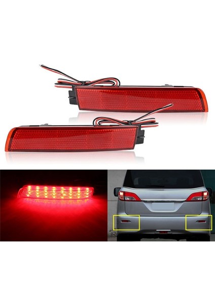 Araba Arka Tampon LED Kuyruk Fren Lambası Yansıtıcı Nissan Juke/murano/infiniti FX35 FX37 FX50 Için Işık Şeffaf Kabuk (Yurt Dışından) fiyatları