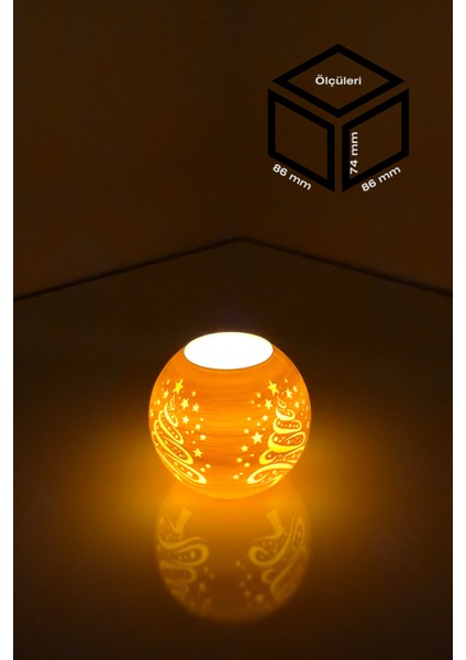 Yılbaşı Ağacı Modelli Tealight Girintili Mumluk NO.2103N (Led Işık Dahil) fiyatları