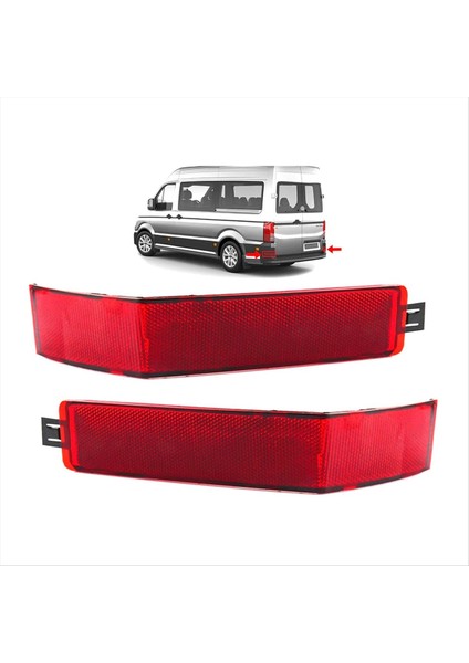 Vw Crafter 2017-2021 Için Arka Sağ ve Sol Yan Tampon Alt Kırmızı Reflektör Uyarı Sinyal Işığı 7C0945106 7C0945105 (Yurt Dışından) fiyatları