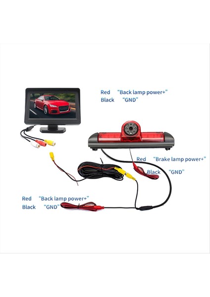 170 Derece Arka Görünüm Kamerası 3 Fren Işığı ve Fiat Ducato Citroen Jumper Peugeot Boxer 2006-2015 (Yurt Dışından) modelleri