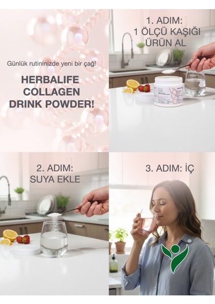 Collagen Drink Powder Çilek & Limon Aromalı (Kolajen Takviyesi) - 171 gr fırsatları