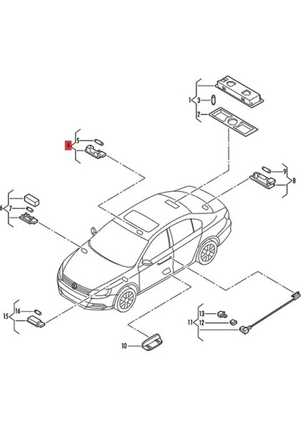 1pcs Kubbe Lambası Vw Passat B6 B7 cc Golf Için Okuma Işığı 5 Mk6 Mk7 Tiguan Polo Iç Makyaj Işıkları 1KD947109A Bej (Yurt Dışından) indirimleri
