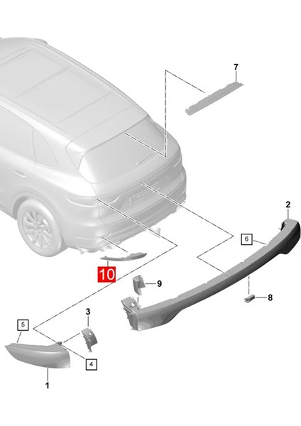 Porsche Cayenne 9y0 2018-2025 Için Araba Arka Kuyruk Işık Lambası Tamponu (Yurt Dışından) indirimleri