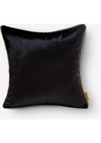 "black" Düz Kadife Dokulu Kırlent - 45X45