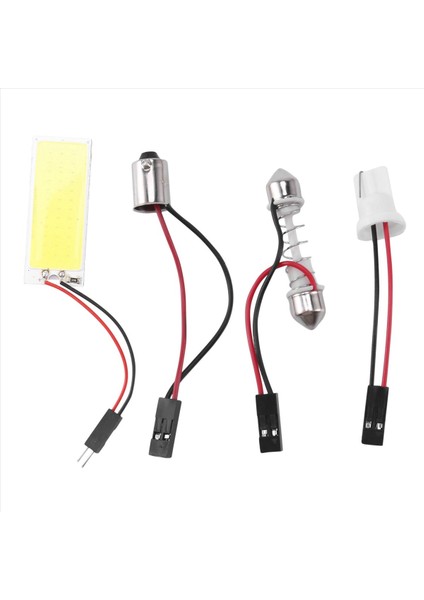 2x T10 501 W5W BA9S Festoon Dome Iç 36 LED Cob Adaptör Paneli Ampul DC12V Saf Beyaz (Yurt Dışından) fırsatları