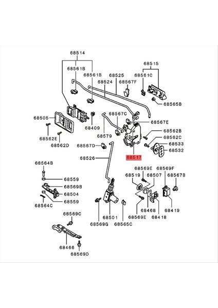 MB669381 Arka Arka Kuyruk Bagaj Kapağı Kilit Mitsubishi Montero Pajero Mk2 V31 V32 V33 (Yurt Dışından) fiyatları