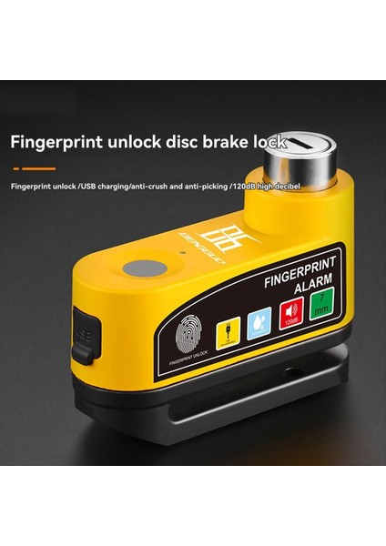 Bengguo Bisiklet Elektrikli Araç Motosiklet Tekerleği Disk Kilidi Güvenliği Hırsızlık Karşı Motosiklet Asma Kilit Parmak Iz Kilidi (Yurt Dışından) indirimleri