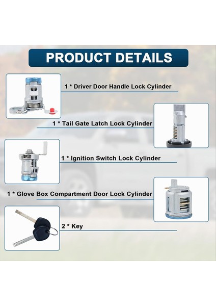 Chevrolet Silverado Gmc Sierra Için Kilit Silindir Anahtarı Seti 13590041 84668679 Kapı Kolu/bagaj Kapağı Mandalı/ateşleme Anahtarı (Yurt Dışından) indirimleri