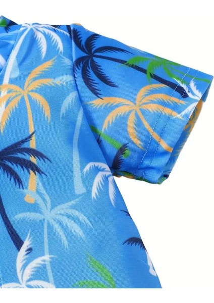 Mavi Tropik Desenli Bebek Mayo – Fermuarlı, Rahat Kesim Yazlık Swimwear fırsatları