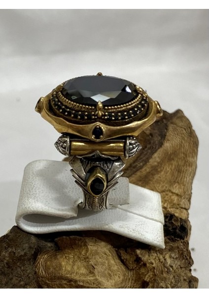 Gümüş Siyah Taşlı Erkek Yüzük fiyatları