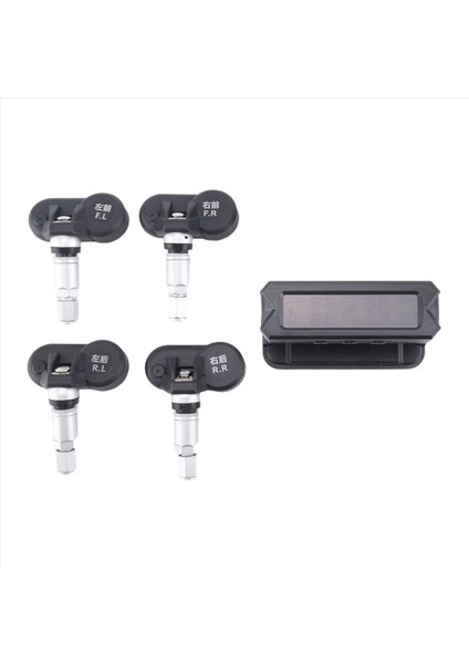 USB Güneş Enerjisi Lastiği Basınç Izleme Sistemi Kablosuz Araba Tpms LCD Dahili Sensörlü Ekran Basınç Alarmı (Yurt Dışından)
