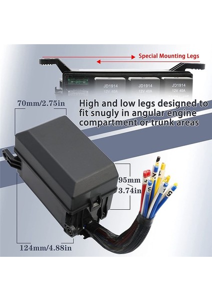 12V Otomotiv Sigortası ve Röle Kutusu Ön Kasalar Su Geçirmez Sigorta Röle Bloğu Evrensel Sigorta Bloğu ve Röle Kiti ile (Yurt Dışından) fırsatları