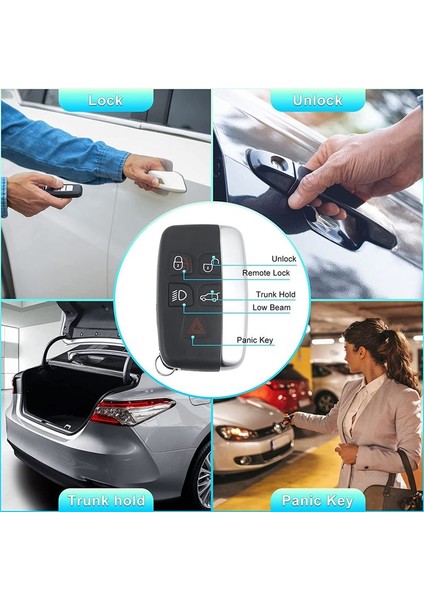 5 Düğme Akıllı Uzaktan Anahtar ID49 Chip KOBJTF10A Land Rover Range Rover Evoque Sport Lr2 Lr4 Evoque 2012-2017 433MHZ (Yurt Dışından) fırsatları