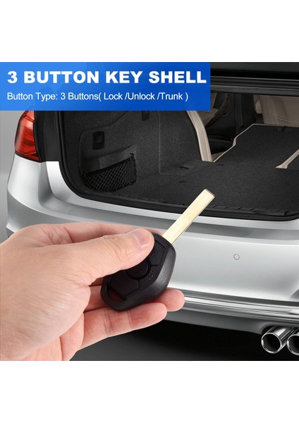 Uzak Anahtar Kabuk 3 Düğmesi 315MHZ Bmw E81 E46 E39 E63 E38 E83 E53 E36 E85 (Yurt Dışından) fırsatları