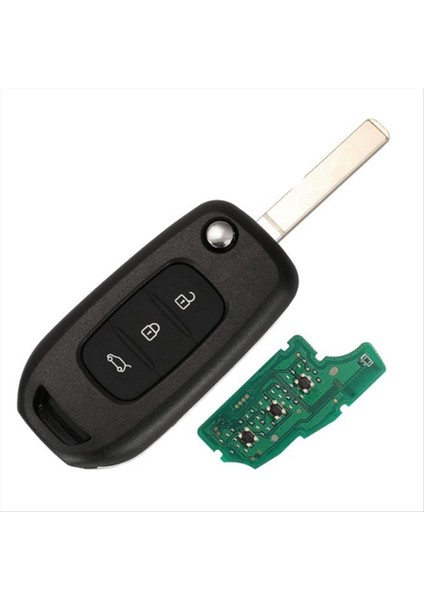 Araba 3 Düğmeler Katlama Uzaktan Kumanda Anahtarı PCF7961M 4A Chıp 433MHZ Tuş Va2 Anahtar Bıçağı Renault Megane 3 (Yurt Dışından)
