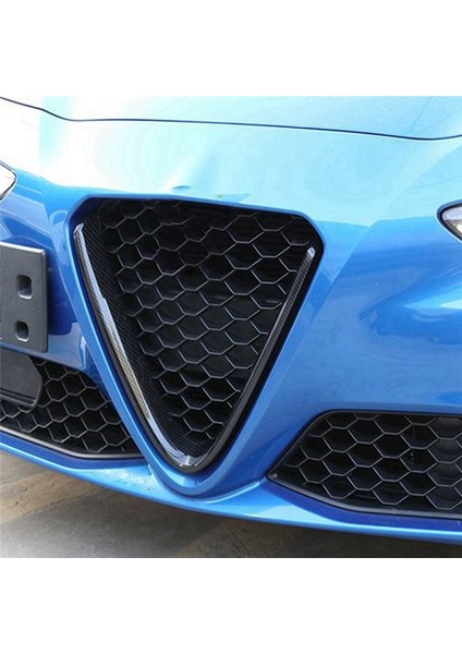 Araba Ön Tampon Hava Izgaraları V Çerçeve Dekorasyon Trim Çıkartma Logo Kapak Aksesuarları 17-20 Alfa Romeo Stelvio (Yurt Dışından) fiyatları