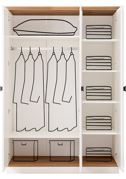 Genç Odası Takımı, Zenit Yavrulu Korkuluklu Sedir Karyola, 3 Kapaklı Dolap, indirimleri
