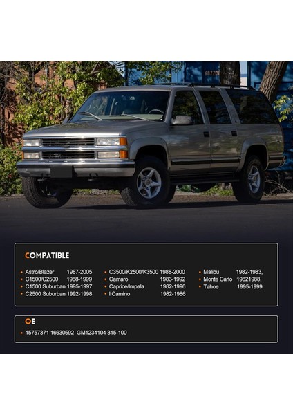 Buick Electra Için Kaput Mandal Kilit Montajı Cadillac Fleetwood Chevrolet Blazer Gmc Yukon 315-100 15757371 16630592 (Yurt Dışından) fiyatları