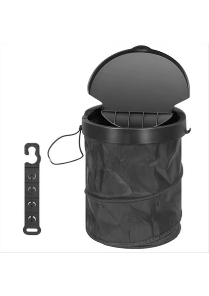 Katlanabilir Araba Çöp Kutusu Kapak Sızdırmaz Su Geçirmez Asılı Araba Çöp Depolama Çantası Araba Iç Depolama Organize Çanta (Yurt Dışından)