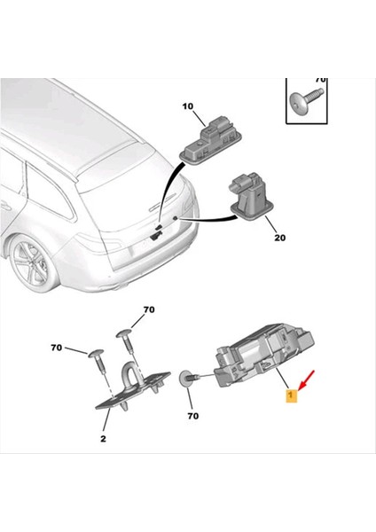 Araba Bagaj Kapağı Kilit Bagaj Kapısı Bagaj Kapağı Peugeot 3008 5008 508 Citroen C5 Aircross 9687148480 8719H4 (Yurt Dışından) fiyatları
