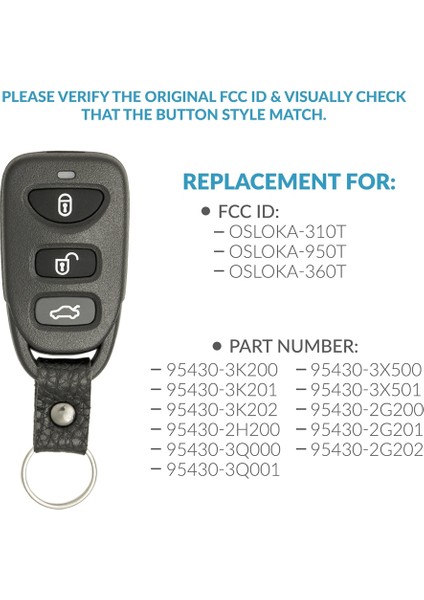 Hyundai Elantra Sonata Için Anahtar Fob Anahtarsız Giriş Kia Optima Uzaktan Kumanda OSLOKA-310T 95430-3K200 3+1 Düğmeleri Değiştirin (Yurt Dışından) fiyatları