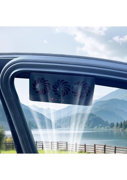 Güneş Enerjili Araba Radyatör Soğutma Fanı 3 Hava Çıkışı ile Araba Penceresi Hava Havalandırma Fanı USB Güçlü Otomatik Havalandırma Fanı (Yurt Dışından) fiyatları