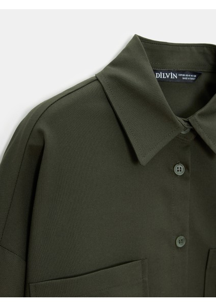 50522 Oversize Gömlek-Haki