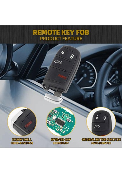 Anahtar Fob Değiştirme Anahtarsız Giriş Chrysler Için 4 Düğmeler 200 300 Dodge Challenger Charger 68155686AB M3M-40821302 (Yurt Dışından) indirimleri