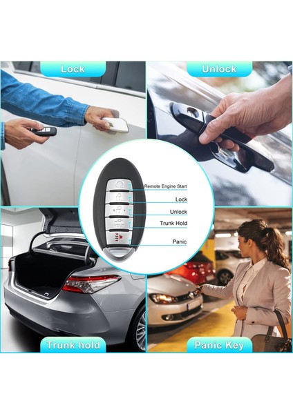 Nissan Altima Için Anahtarsız Giriş Uzak Anahtarı Fob Maxıma Infiniti Q50 Q60 KR5S180144014 S180144310 5 Düğmeler 433MHZ (Yurt Dışından) modelleri