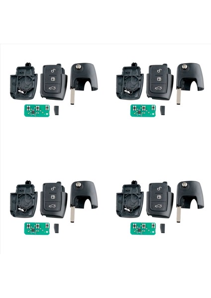 4x Araba Akıllı Uzaktan Anahtar 3 Düğmeleri Ford Focus Fiesta 2013 Fob Case 433MHZ (Yurt Dışından)