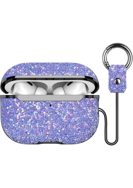 Onegif Airpods 2 (2.nesil) Bright Simli Airpods Kapak - Derin Mor