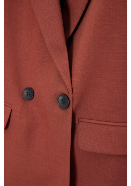 60767 Blazer Ceket-Kiremit