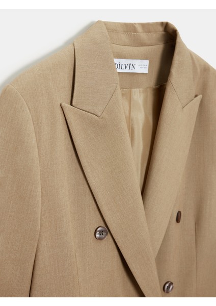 60779 Oversize Blazer Ceket-Camel