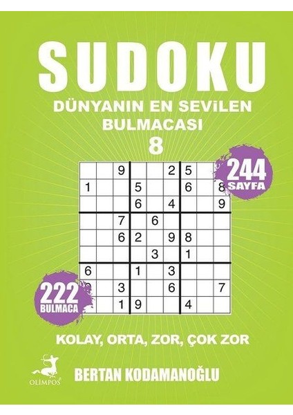 Sudoku - Dünyanın En Sevilen Bulmacası 8 - Kolay Orta Zor Çok Zor