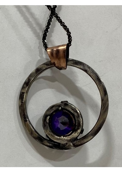 Ametist Taşlı Gümüş Kadın Kolyesi fiyatları