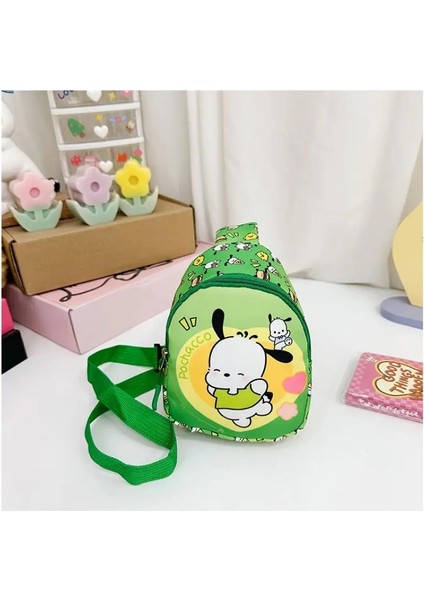 Sanrio'nun Yeni Çocuk Deseni Tek Omuzlu Crossbodder Göğüs Çantası Şık Gezi ve Oyun Depolama Çantası Renk: C (Yurt Dışından)