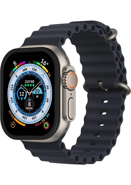 Apple Watch Ultra 49MM Alüminyum Kasa Cam Ekran Koruyucu - Siyah fiyatları