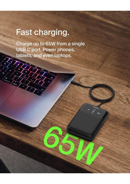 Boostcharge 3 Portlu Dizüstü Powerbank 20K, Usb-C ve Usb-A Portları, Hızlı Şarj Usb-C Güç Dağ fiyatları